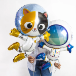 Шар (38''/97 см) Фигура, Космонавт в невесомости, 1 шт., 901847