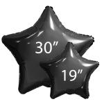 Шар (30''/76 см) Звезда, Черный, 1 шт. в уп., 753286