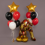 Шар 3D (42''/107 см) Фигура на подставке, Герой из стали, 1 шт. в уп., 26312