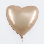 Шар (18''/46 см) Сердце, Звездное Золото, Матовый, 1 шт., 201500MSG
