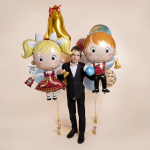 Шар (46''/117 см) Фигура, Школьница, Ученица Девочка, 1 шт. в уп., 26471