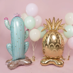 Шар 3D (59''/150 см) Фигура на подставке, Ананас, Золото, 1 шт. в уп., 26465