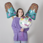 Шар (30''/76 см) Фигура, Счастливое эскимо, 1 шт., 15518