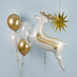 Шар (48''/122 см) Фигура, Новогодний олень, Голография, 1 шт. в уп., 25316GH-P