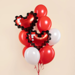 Шар (20''/51 см) Сердце, Пиксельное сердце, Красный, 1 шт., 27670