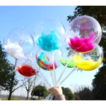 Шар (10''/25 см) Мини-сфера, Deco Bubble (черная упаковка), Прозрачный, Кристалл, 10 шт. в уп., 5503101