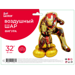 Шар 3D (42''/107 см) Фигура на подставке, Герой из стали, 1 шт. в уп., 26312
