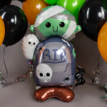 Шар 3D (39''/99 см) Фигура на подставке, Надгробие с привидениями, 1 шт. в уп., 24369