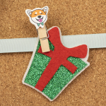 Набор оформительский Подарки, фетр, Зеленый, с блестками, 6 см, 5 шт., 6230821