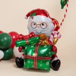 Шар (28''/71 см) Фигура 3D, Дед Мороз с подарком, 1 шт. в уп., 26814