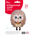 Шар (31''/79 см) Фигура, Ежик с кексиком, 1 шт. в уп., 26200