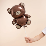 Шар с клапаном (16''/41 см) Мини-фигура, Мишка, 5 шт. в уп., 27452