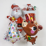 Шар (37''/94 см) Фигура, Новогодний носок с подарками, Красный, 1 шт., 19754