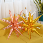 Шар 3D (23''/58 см) Звезда, Объемная, Розовое Золото, 1 шт., 60048