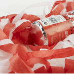 Пневмохлопушка (12/30 см), Цирк, Яркий праздник, Серпантин тишью, Красный/Белый, 1 шт., 823156