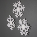 Декоративное украшение Снежинки Пушинки, 15 см, Белый, 5 шт., 6230831