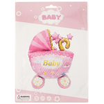 Шар (56''/142 см) Фигура 3D, Коляска для девочки, 1 шт. в уп., 26172