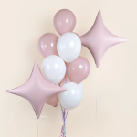 Шар (31''/79 см) Звезда, 4х-конечная, Сириус, Пыльная роза, Сатин, 1 шт., 27677