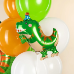 Шар с клапаном (14''/36 см) Мини-фигура, Динозаврик в колпачке, 1 шт., 27193