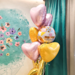 Шар (19''/48 см) Сердце, Светлое золото, 1 шт., 758137