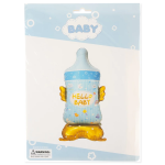 Шар 3D (61''/155 см) Фигура на подставке, Бутылочка для малыша, Голубой, 1 шт. в уп., 26965