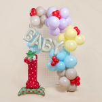 Шар (35''/89 см) Цифра на подставке, 1 Годик, Ягодка, Красный, 1 шт. в уп., 27721R