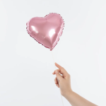 Шар с клапаном (10''/25 см) Мини-сердце, Розовый, 1 шт., 27238