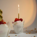 Свечи Спирали Люкс, Золото, Металлик, 0,6*12 см, 8 шт. с держат., 802713