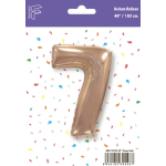 Шар (40''/102 см) Цифра, 7, Розовое Золото, 1 шт. в уп., B901767RG