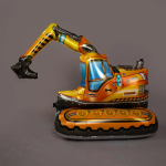 Шар (56''/142 см) Фигура 3D, Экскаватор, 1 шт. в уп., 25020