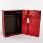 Набор коробок Кожа крокодила, Красный, Металлик, 29*21*9,5 см, 3 шт. в упак. , 503911