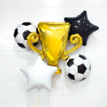 Шар (30''/76 см) Звезда, Белый, 1 шт. в уп., 220427