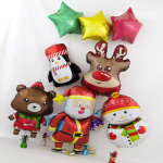 Шар (28''/71 см) Фигура, Голова, Олень в шарфе, 1 шт., 190895