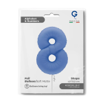 Шар (40''/102 см) Цифра, 8, Голубой Лотос, Матовый, 1 шт. в уп., 400800MLUB-P