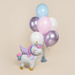 Шар (24''/61 см) Фигура 3D, Нежный единорог, 1 шт., 27113