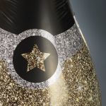 Шар (39''/99 см) Фигура, Бутылка Шампанское, Новогодние пузырьки, 1 шт., 25319