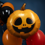 Шар (26''/66 см) Фигура, Страшная тыква, Оранжевый, 1 шт., 26061