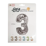 Шар (65''/165 см) Цифра, 3 Каркасная, 1 шт. в уп., 131373