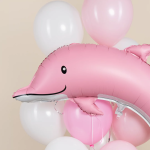 Шар (46''/117 см) Фигура, Дельфин, Розовый, Сатин, 1 шт., 27419