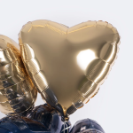Шар (19''/48 см) Сердце, Шампань, 1 шт., 757963