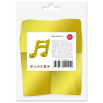 Шар с клапаном (16''/41 см) Мини-фигура, Нота двойная, Золото, 5 шт. в уп. (цв.этик.), 19806S5