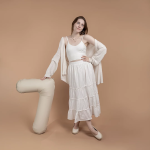 Шар (40''/102 см) Цифра, 7 Slim, Кремовый Латте, Матовый, 1 шт., 901917MCL