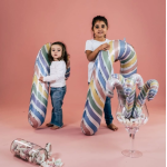 Шар (12''/30 см) Мини-фигура, Леденец трость, Макарунс, 1 шт., G72094