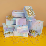 Цветок Пуансеттия, на клипсе, 14 см. Золото, с блестками, 2 шт., 6231003