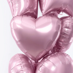 Шар (18''/46 см) Сердце, Розовый, Макарунс, 1 шт., 201500RS