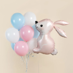 Шар (31''/79 см) Фигура, Лесной Заяц, Розовый, 1 шт. в уп., 25641-P