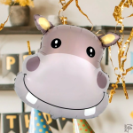 Шар (22''/56 см) Фигура, Голова, Милый Бегемот, 1 шт., 901873