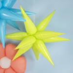 Шар 3D (26''/66 см) Звезда, Составная, Светло-зеленый, Макарунс, 1 шт. в уп., 23564