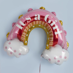 Шар (36''/91 см) Фигура, Радуга для девочки, Розовый, 1 шт., 23875