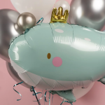 Шар (36''/91 см) Фигура, Кит в короне, 1 шт. в уп., 23874P